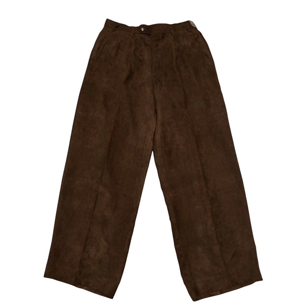 Mens Faux Suede Pants 32 Old Money Equestrian Western Heritage Academia